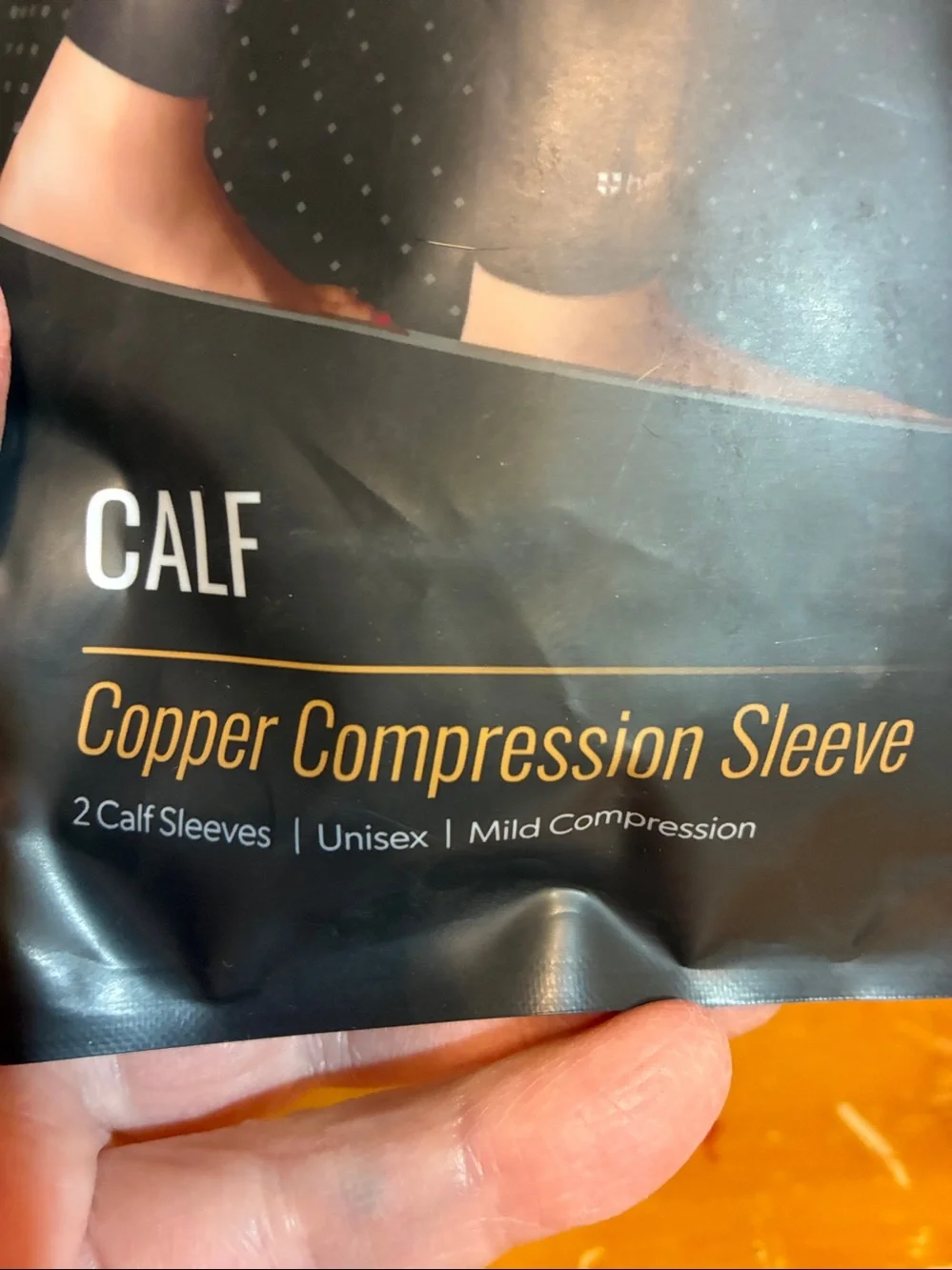 Heelbo Active Copper Compression Calf Sleeve — Black (Unisex L)